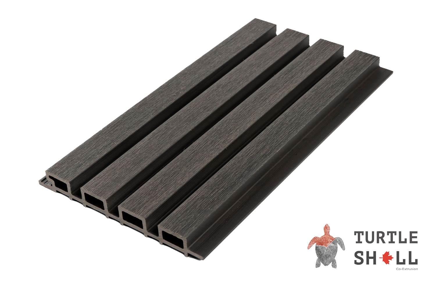 Реечная панель ДПК Turtle Shell Middle Lines, Faroese Smokewood, Co-Extrusion